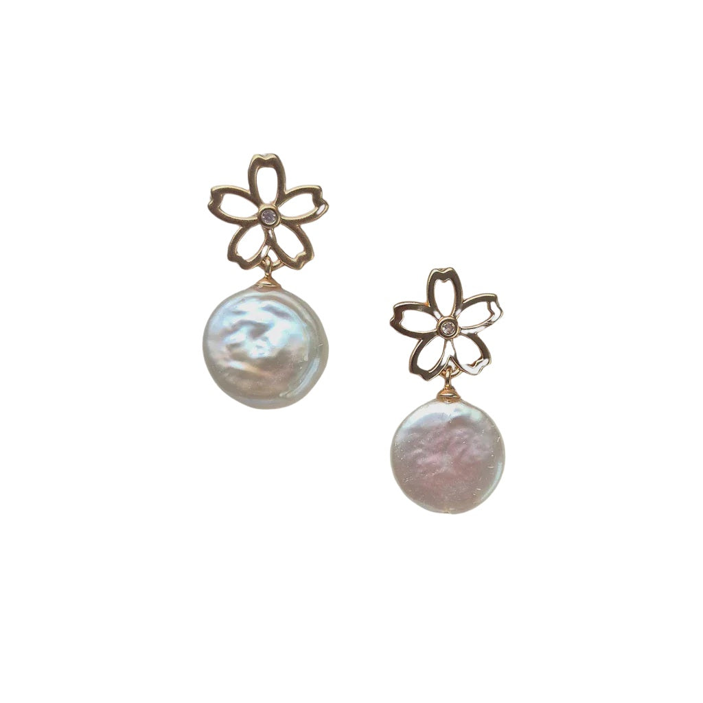 Natural Pearl Earring Gold 226342G Earrings Zoda