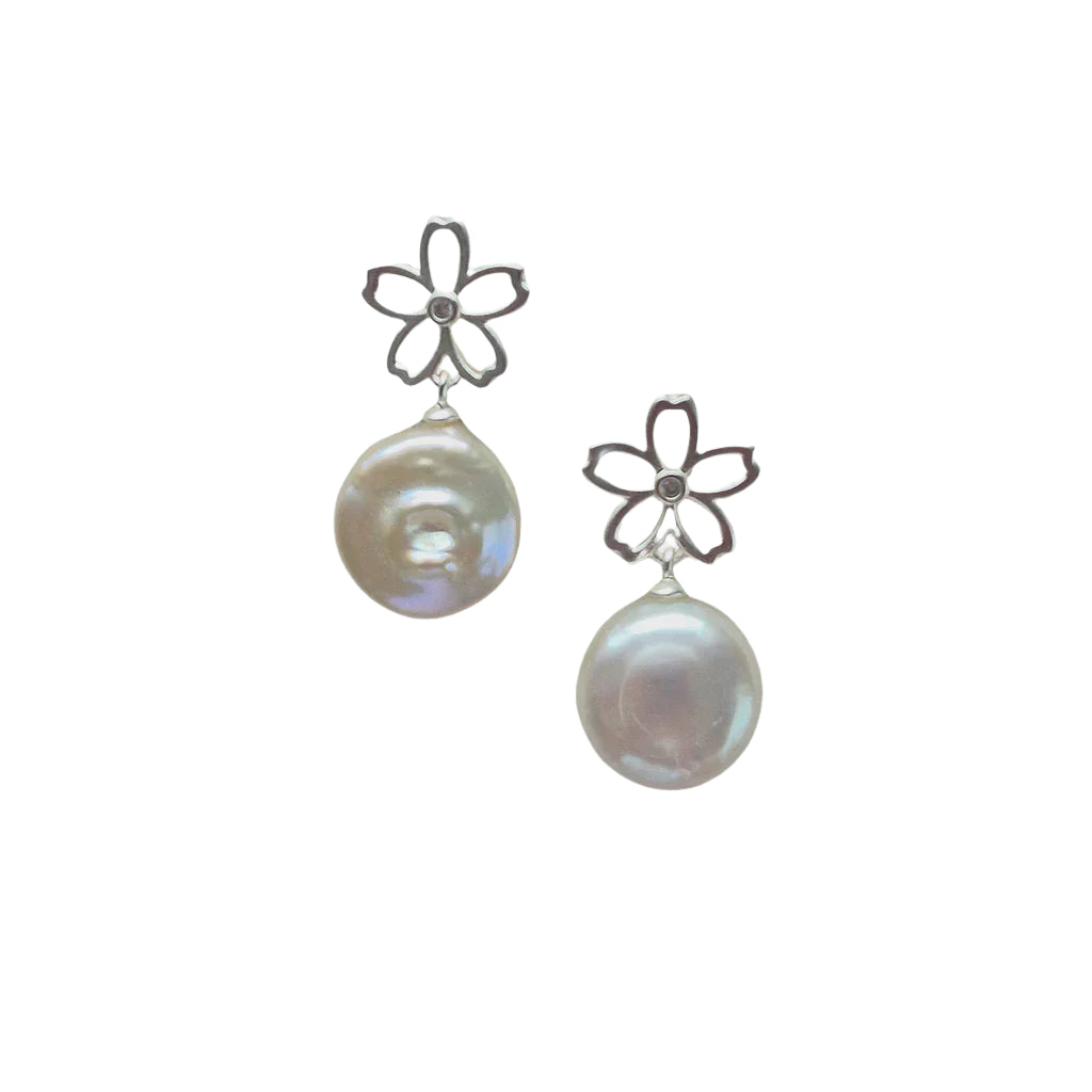 Natural Pearl Earring Silver 226342S Earrings Zoda