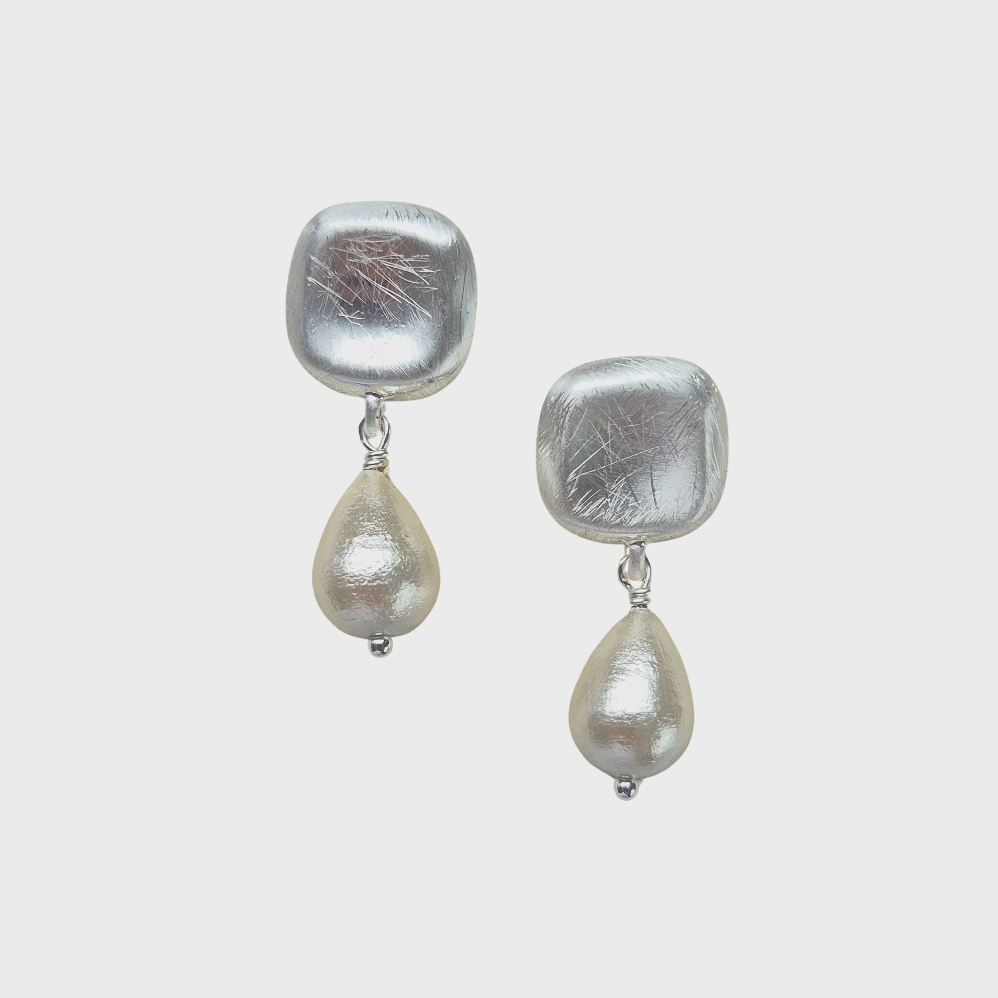 Natural Pearl Earring Silver 228074S Earrings Zoda
