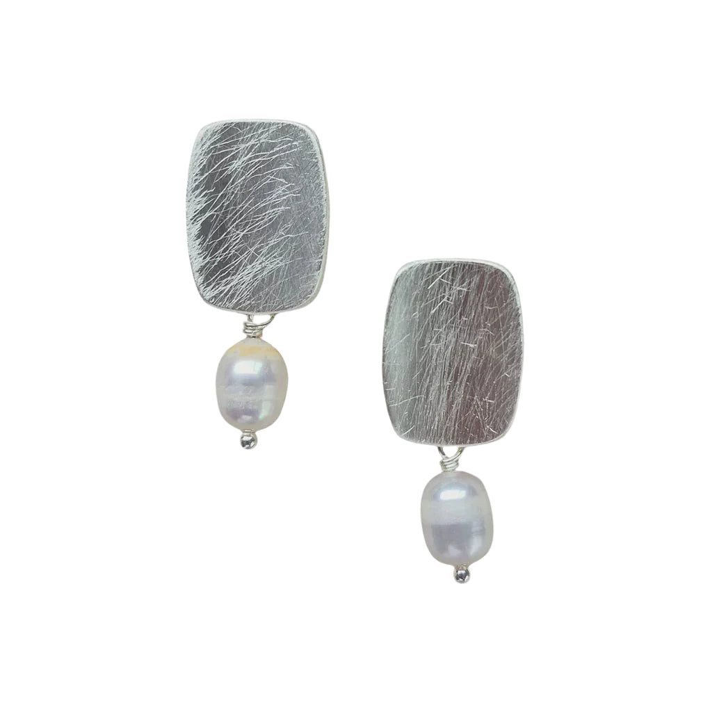 Natural Pearl Earring Silver 228077S Earrings Zoda
