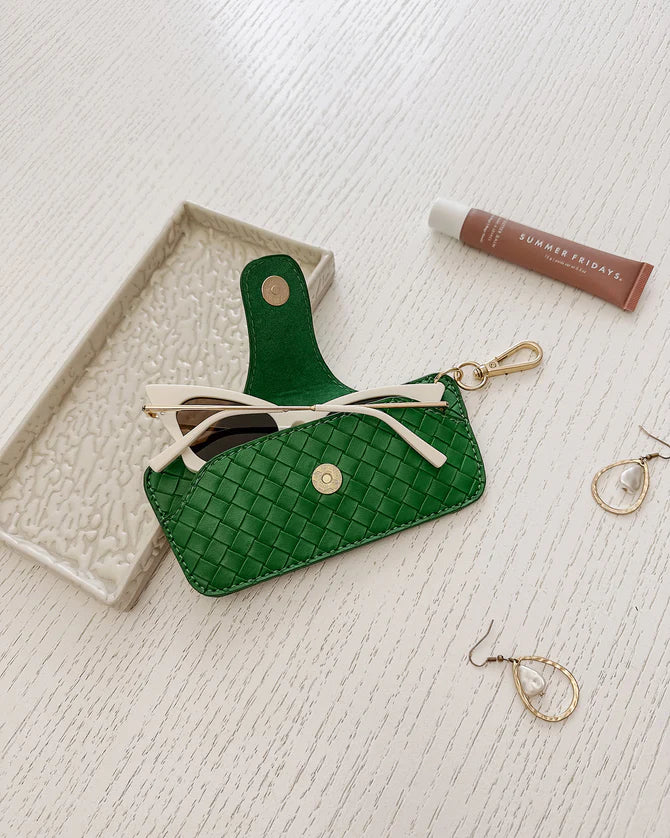 Skittle Sunglass Case Woven Green Sunglasses & Glasses Louenhide