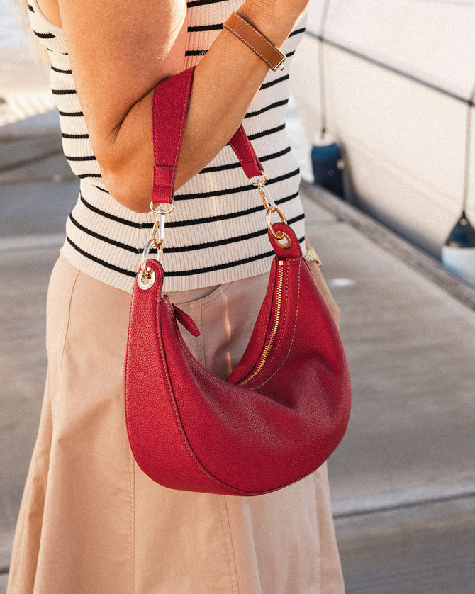 Corfu Handbag - Red Bags and Purses Louenhide