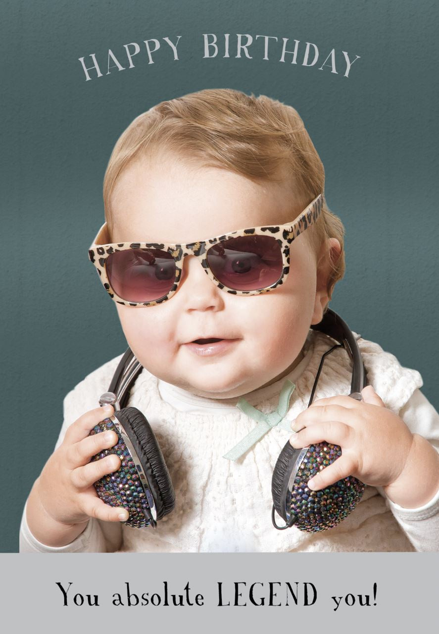 Waterlyn Baby in Glasses - Birthday Card Cards and Wrap Waterlyn