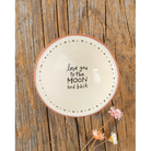 Tiny Trinket Dish Terra Cotta Love You To Moon - Global Free Style