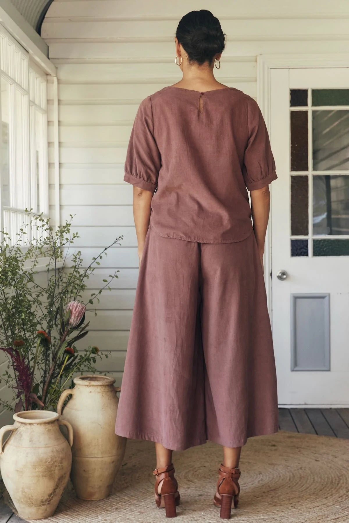 Gigi Top Corduroy Clove - Global Free Style