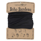 Boho Bandeau Solid Black Bandeau Natural Life