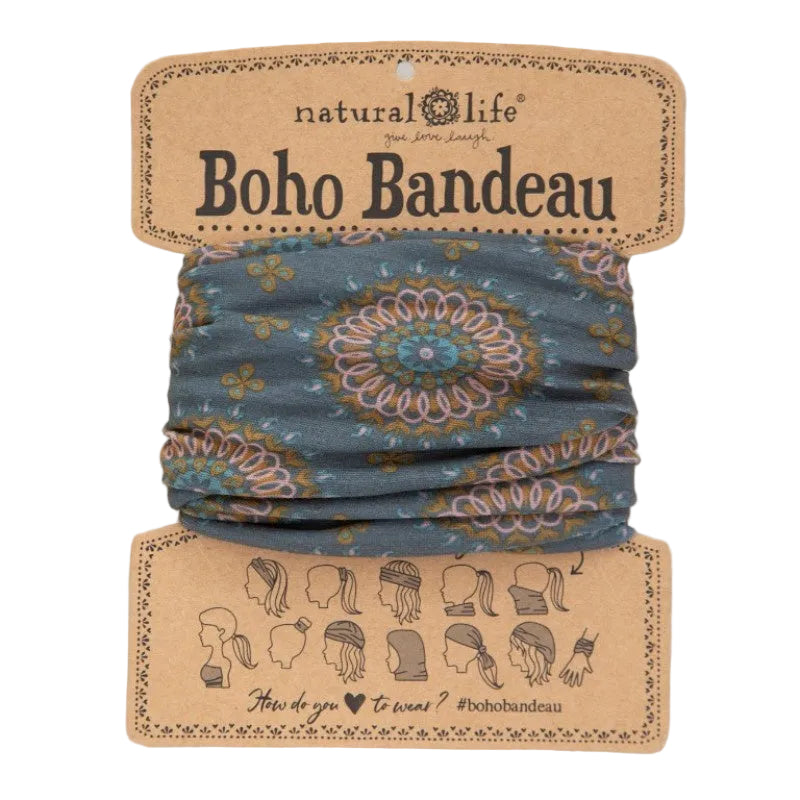 Boho Bandeau Navy Vines Bandeau Natural Life