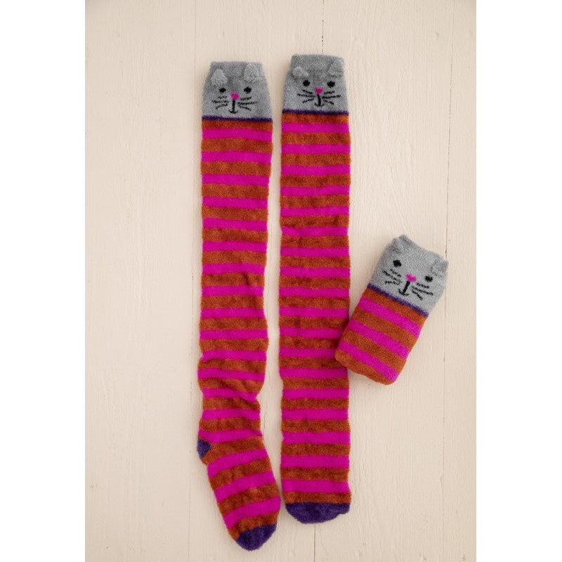 Over The Knee Cozy Sock Cat Socks Natural Life