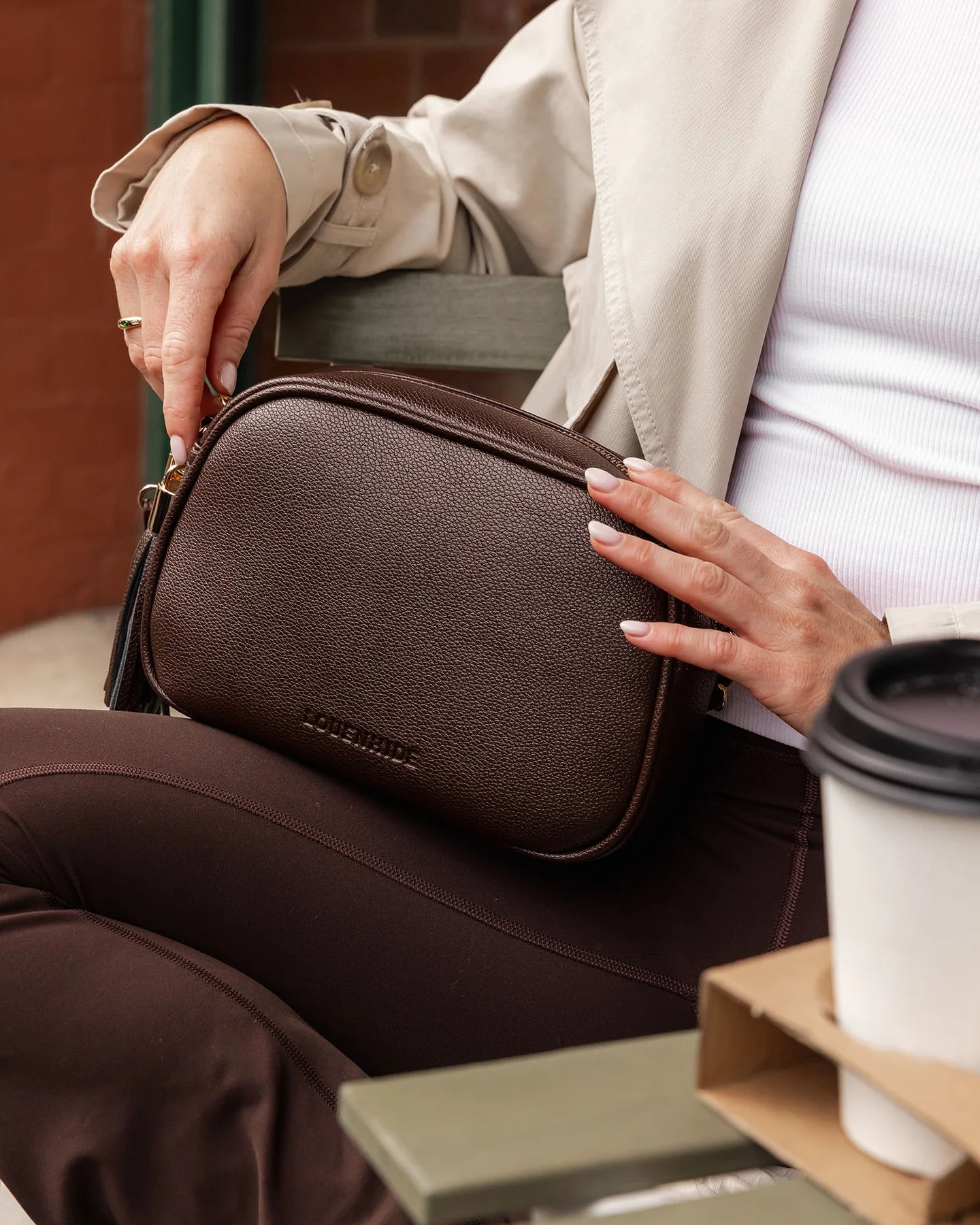 Jacinta Gia Crossbody Bag Chocolate Bags and Purses Louenhide