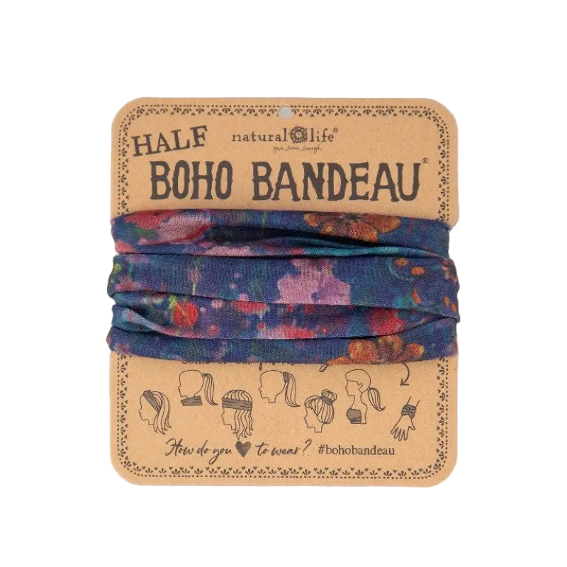 Boho Bandeau Half Watercolour Ind Floral Bandeau Natural Life