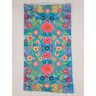 Boho Bandeau Teal Folk Flower Bandeau Natural Life