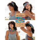 Boho Bandeau Teal Folk Flower Bandeau Natural Life