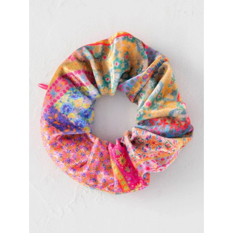 Hideaway Scrunchie Folk Flower Patchwork Hair Natural Life   