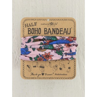 Boho Bandeau Half Swallows Light Pink Bandeau Natural Life   