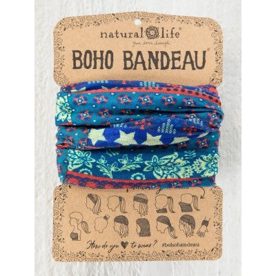 Boho Bandeau Dusty Blue Stars - Global Free Style