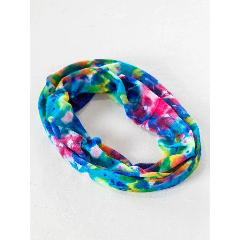 Boho Bandeau Half Blue Rainbow Tie Dye Bandeau Natural Life