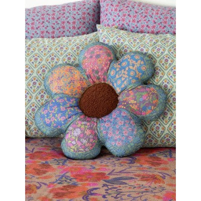 Whimsy Patchwork Pillow Folk Flower - Global Free Style