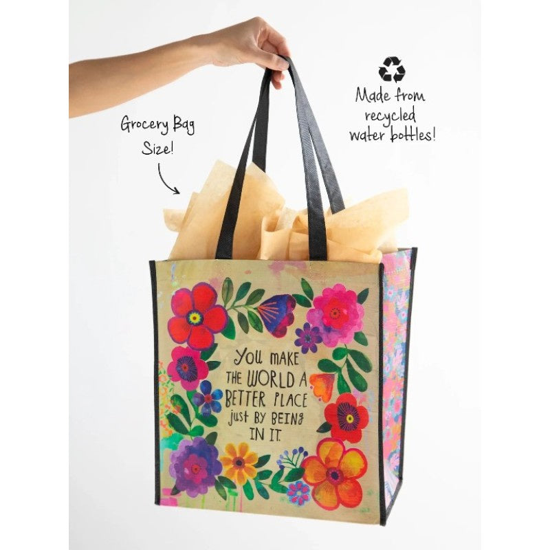Happy Bag XL You Make The World Bags and Purses Natural Life