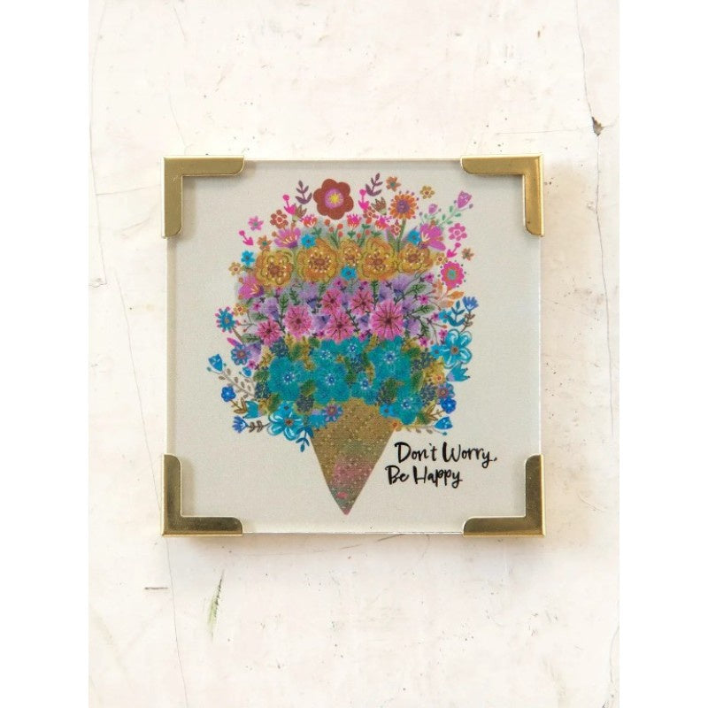 Corner Magnet Don't Worry Be Happy Gifts and Accessories Natural Life