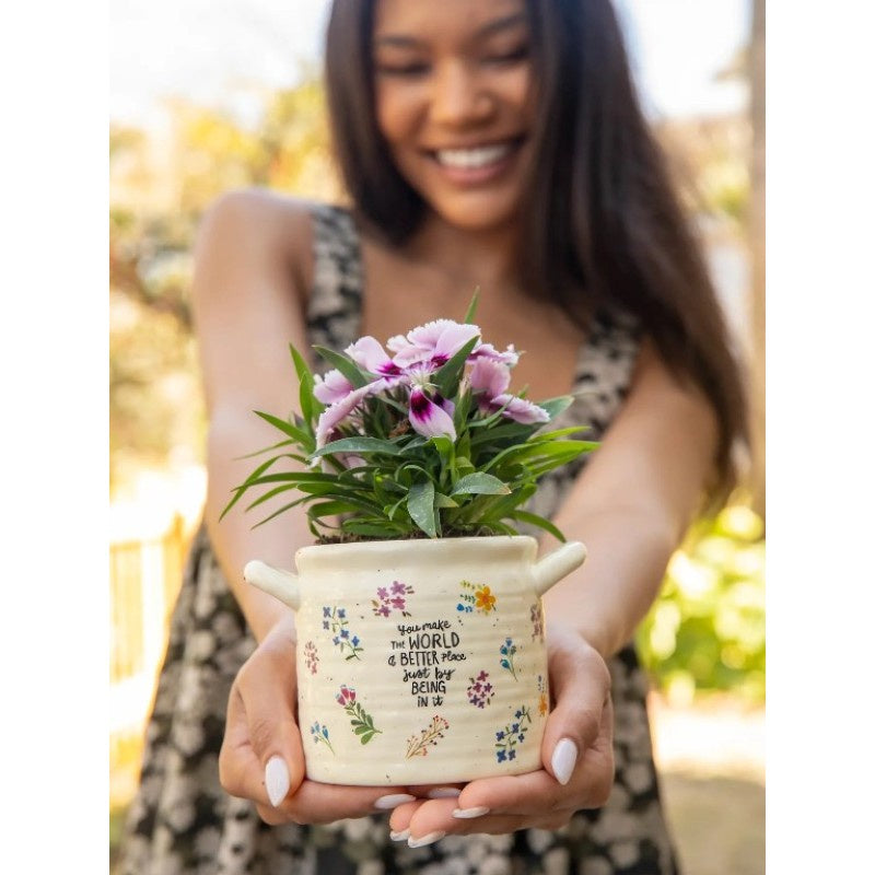 Crock Planter MED You Make World Gifts and Accessories Natural Life