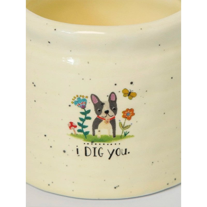 Crock Planter SM I Dig You Gifts and Accessories Natural Life