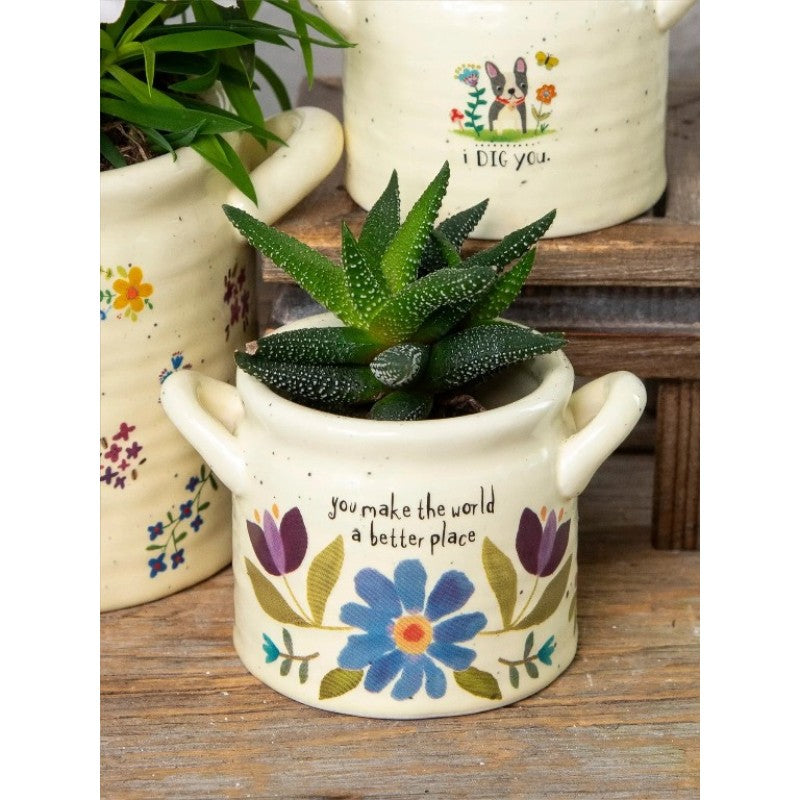 Crock Planter SM World Better Gifts and Accessories Natural Life