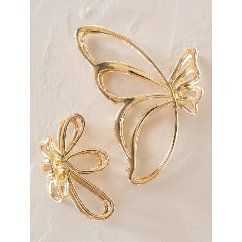 Gold Butterfly Hair Claw Set Hair Natural Life
