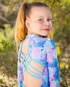 Marli Blue Open Back Girls Swimwear Kids Dresses Fernleigh Avenue
