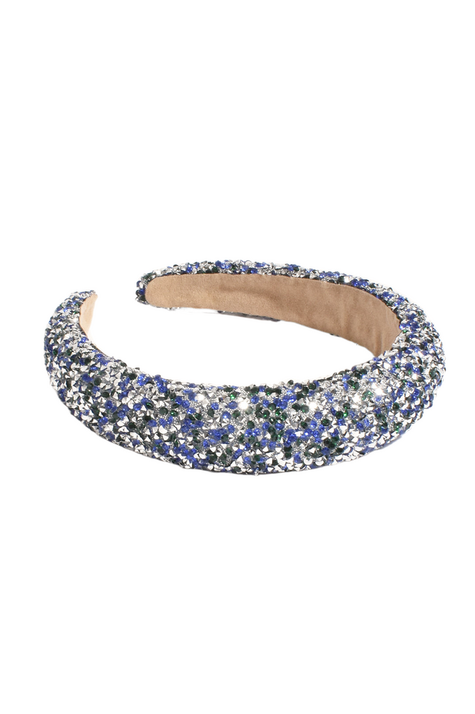 Dressy Diamante Event Headband Blue Hair Adorne   