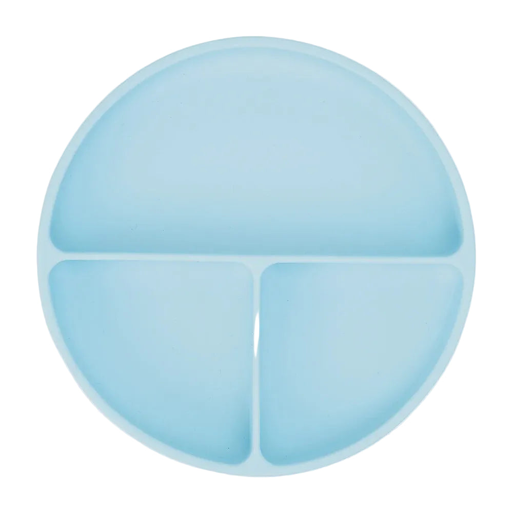 Silicone Suction Divided Plate Iced Blue Gifts and Accessories Annabel Trends