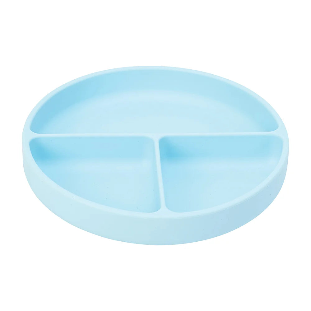 Silicone Suction Divided Plate Iced Blue Gifts and Accessories Annabel Trends