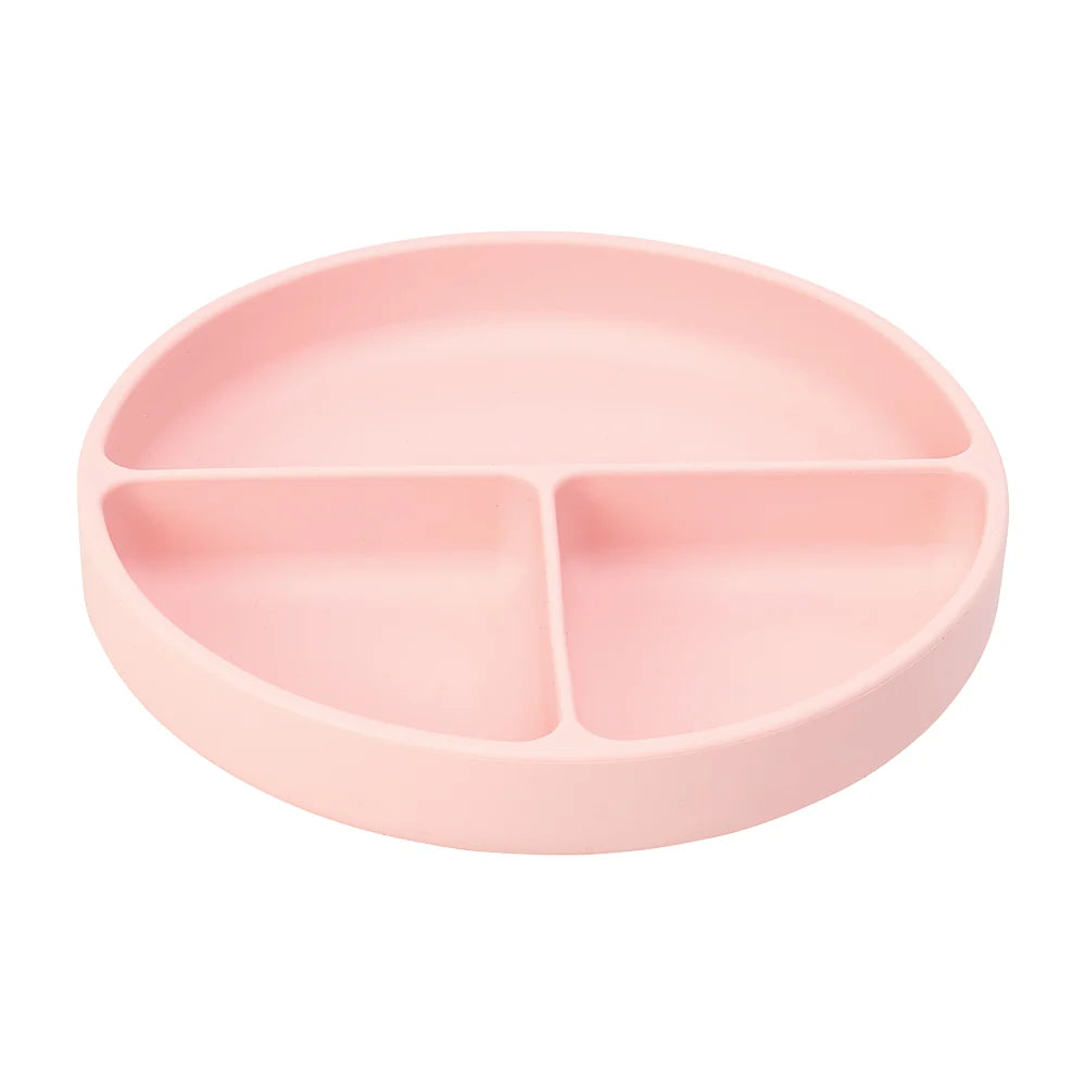 Silicone Suction Divided Plate Blush Pink Gifts and Accessories Annabel Trends
