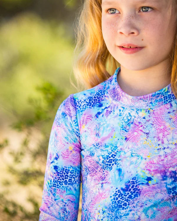 Marli Blue Open Back Girls Swimwear Kids Dresses Fernleigh Avenue