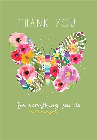 Thank You Butterfly Cards and Wrap Waterlyn