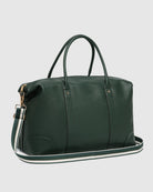 Alexis Stripe Weekender Travel Bag Forest Green Stripe Bags and Purses Louenhide