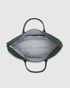 Alexis Stripe Weekender Travel Bag Forest Green Stripe Bags and Purses Louenhide