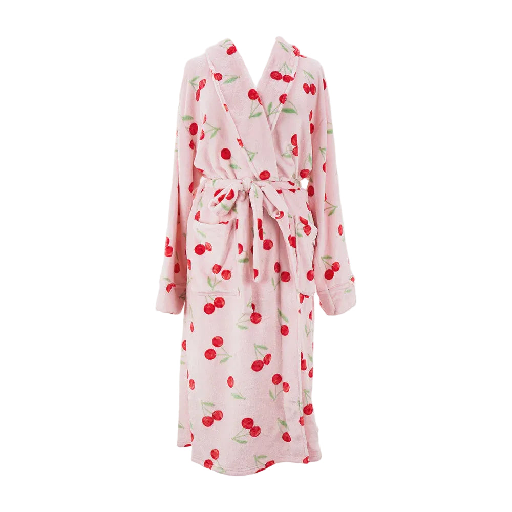 Bath Robe Cosy Luxe Velvet Cherry Body Annabel Trends