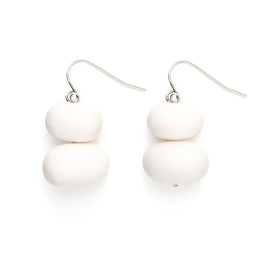 Eggsie Drop Earrings White - Global Free Style