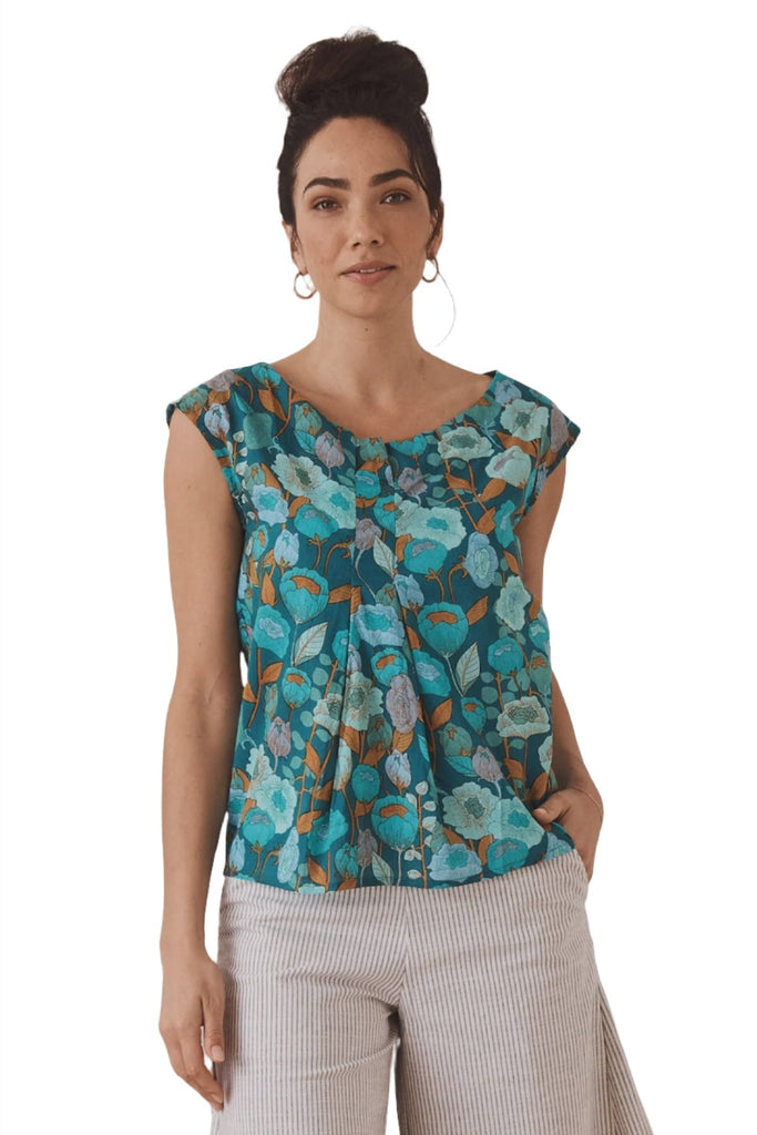 Ruby Top Poppy Teal Tops MahaShe XS(6)  