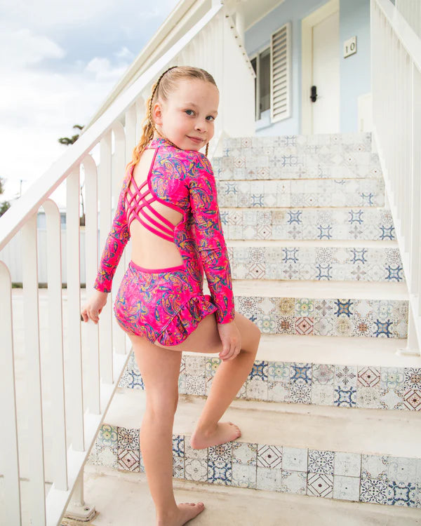 Rylee Open Back Girls Swimwear Kids Dresses Fernleigh Avenue