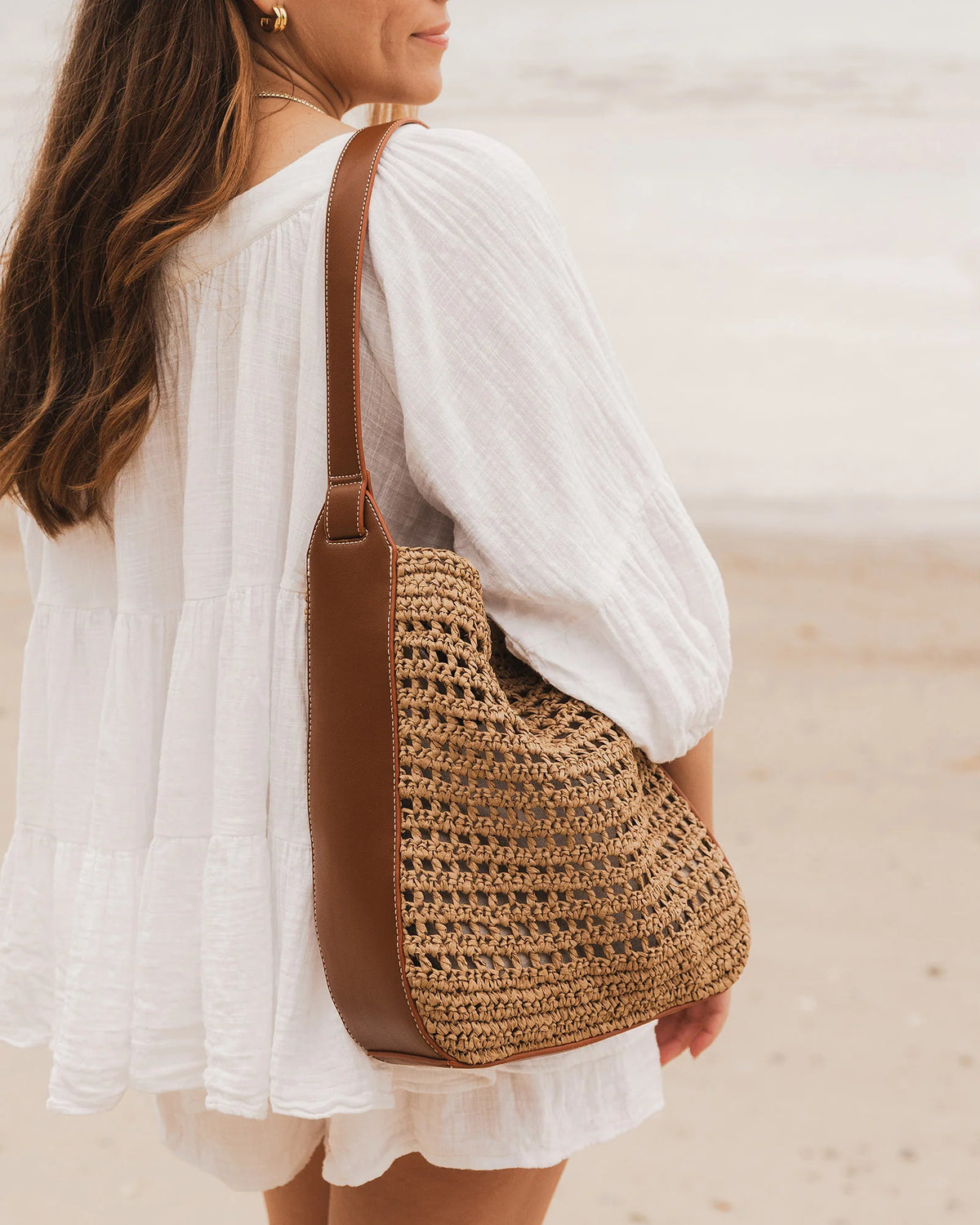 Louisa Shoulder Bag Natural Tan Bags and Purses Louenhide