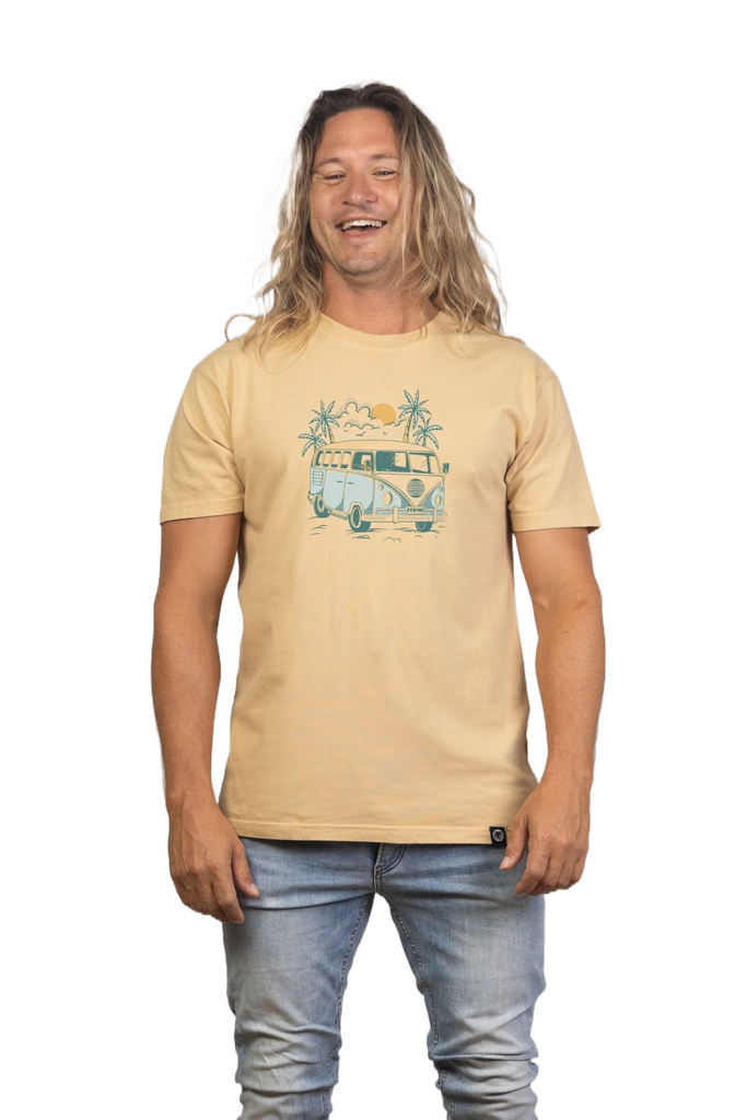 Warm Sand Van Life Mens T Shirt Mens Tops Skumi   