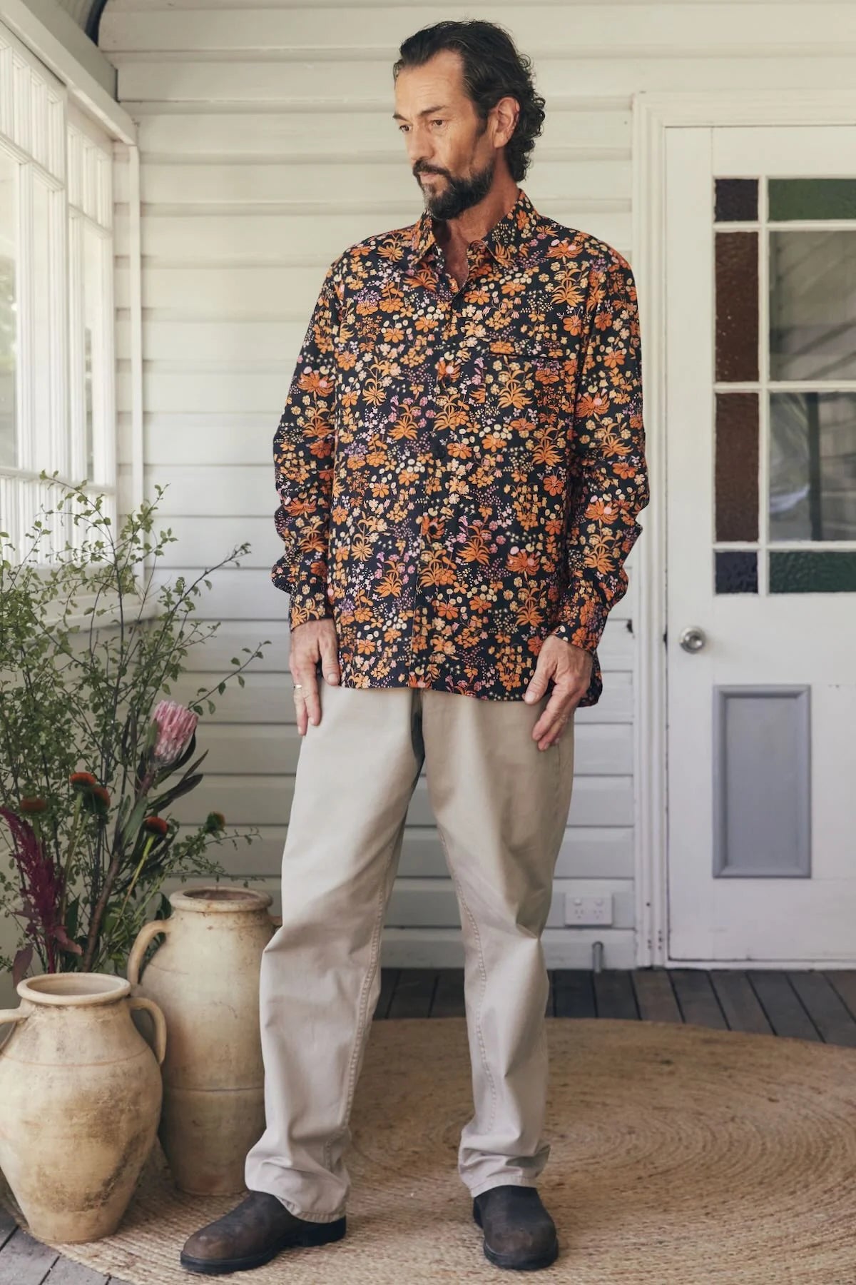 Men's Shirt Long Sleeve Tigerlily Mens Tops MahaShe