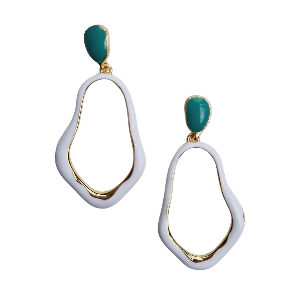 Noelani Natural Stone Earring Green Earrings Zoda   