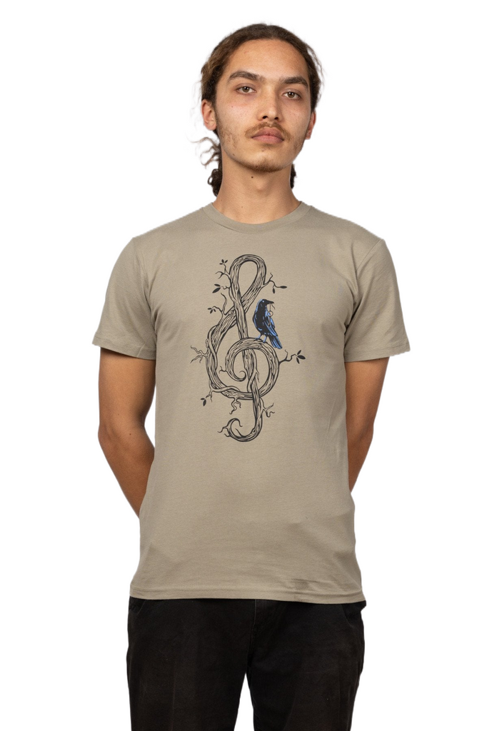 Treble Clef Eucalyptus Mens T Shirt Mens Tops Skumi   