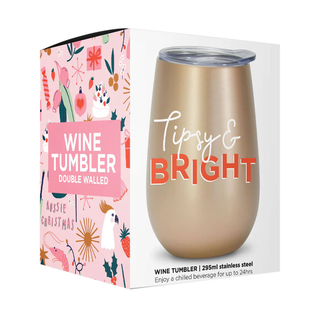 Wine Tumbler Double Walled Tipsy & Bright Gifts and Accessories Annabel Trends