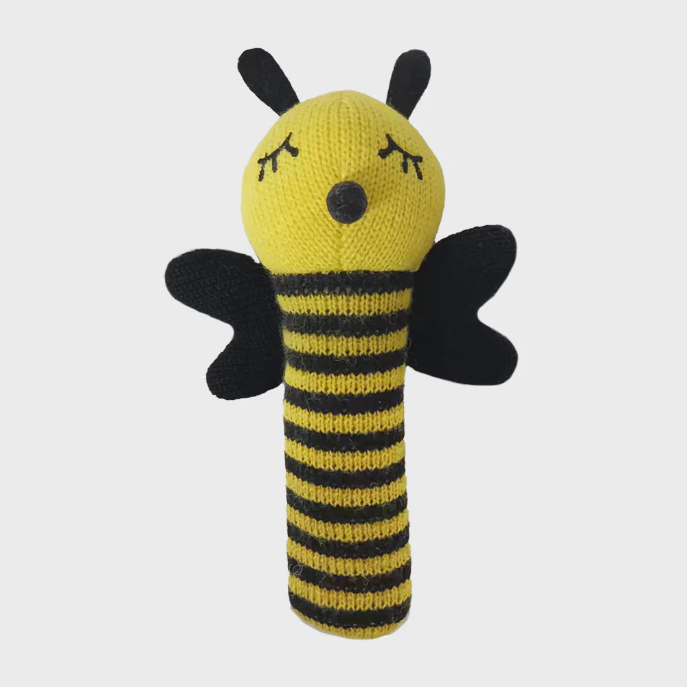 Knit rattle bumble bee Gifts and Accessories Annabel Trends   