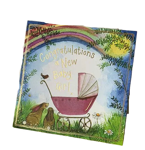 Sunshine Pink Pram Cards and Wrap Waterlyn
