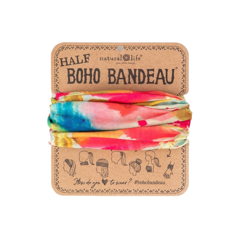 Half Boho Bandeau Abstract Floral Bandeau Natural Life   