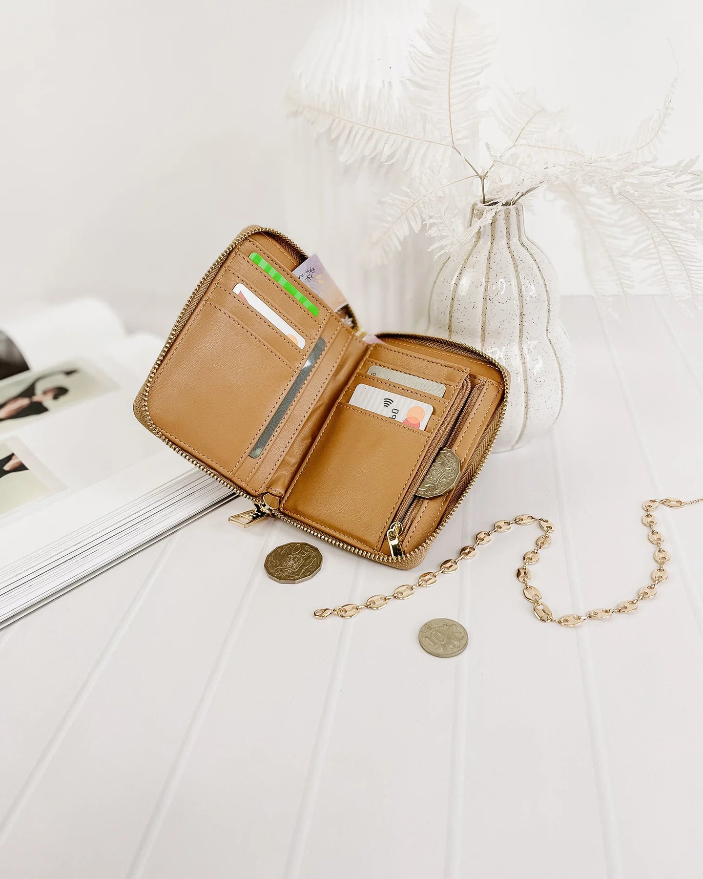 Aria Wallet Camel Mens Bags Louenhide